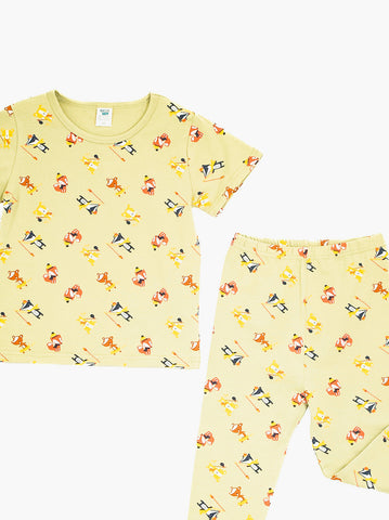 Boys Lounge Wear Collection "Olive, Honey Badger Print"