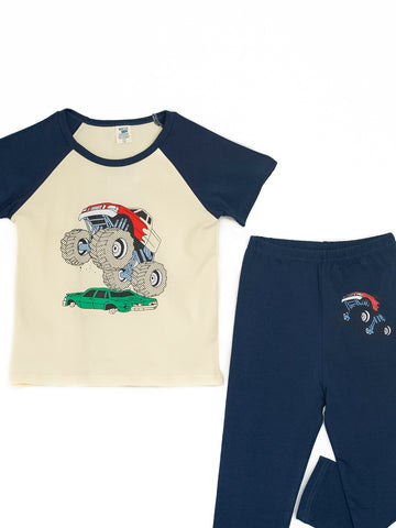 Boys Lounge Wear Collection "Monster Truck Print"