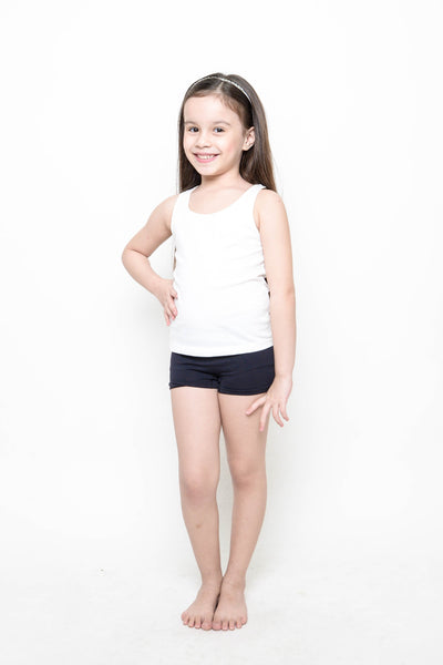 Sando White for Girls, School White Under Shirts for 3-12 y/o (4 Pieces Set)