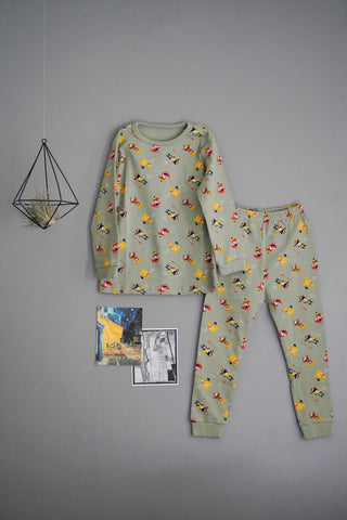 Honey Badger Longsleeve and Pants Set (Olive)