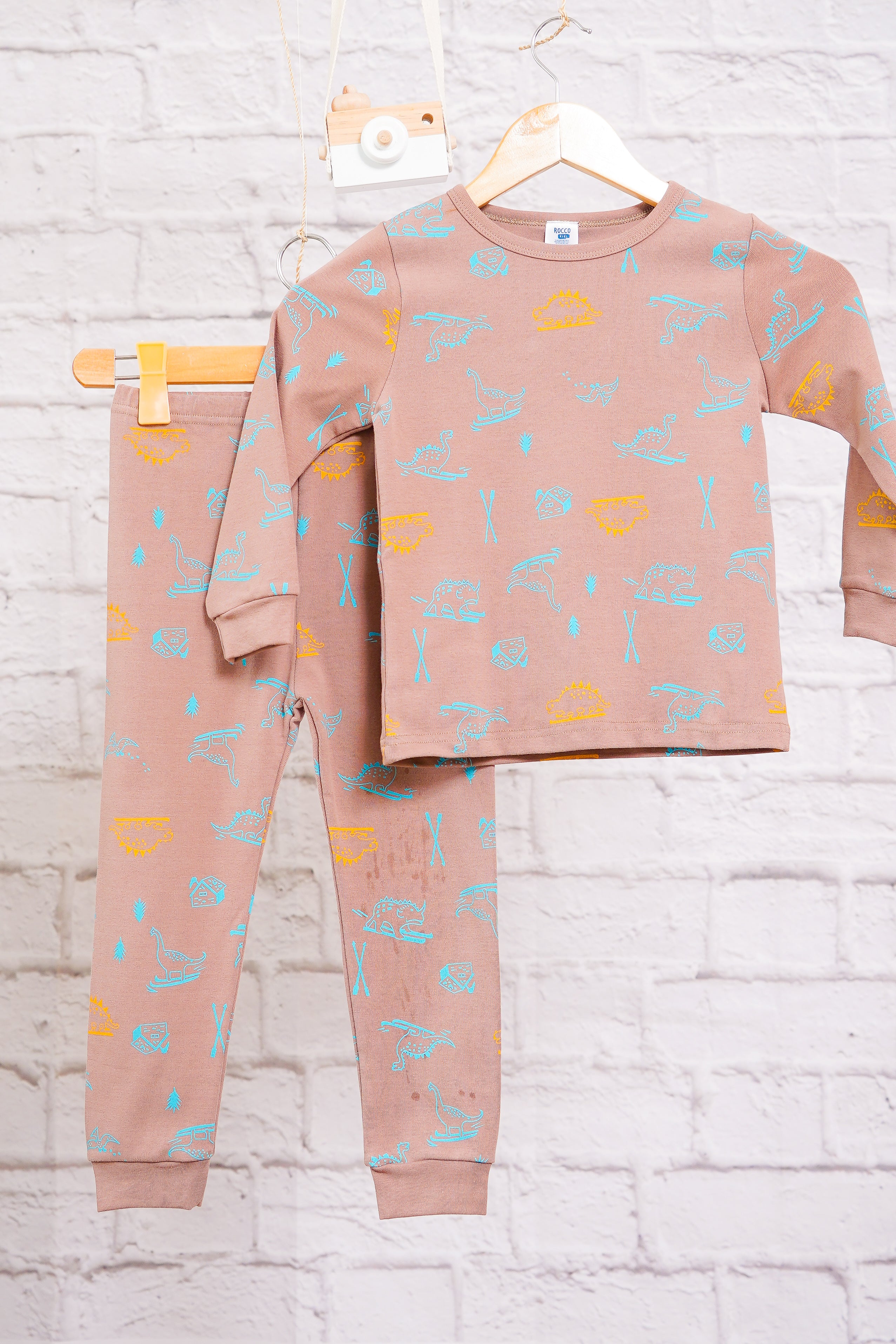 Dino Collection (LT. BROWN) Lounge Wear (R21N02)