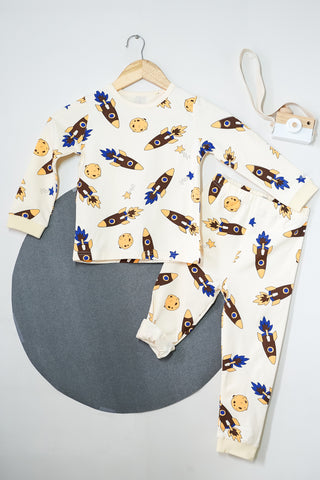 Rocketship Collection (CREAM) Lounge Wear (R21S05)