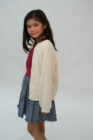 Pure knit Cardigan (Cream)