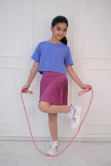 Cropped Shirt  (Violet Blue)