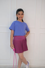 Cropped Shirt  (Violet Blue)