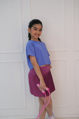 Cropped Shirt  (Violet Blue)