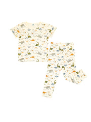 Boys Lounge Wear Collection "Lt. Yellow Dino Print"