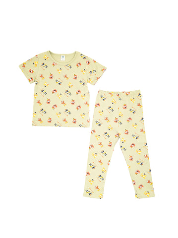 Boys Lounge Wear Collection "Olive, Honey Badger Print"