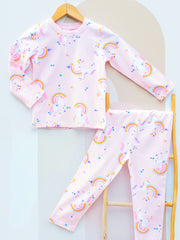 Rainbow Unicorn Printed Lullaby Lounge Wear