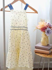 Floral midi dress (white)