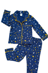Boys Premium Sleep Wear Long Sleeves Printed A/O Collection "Navy Blue"
