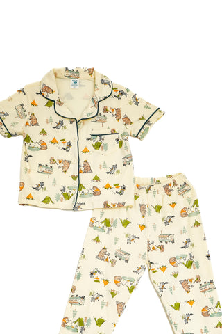 Boys Premium Sleep Wear Short Sleeves Printed A/O Collection "Yellow"
