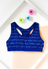 Blue Melange Sports Bra