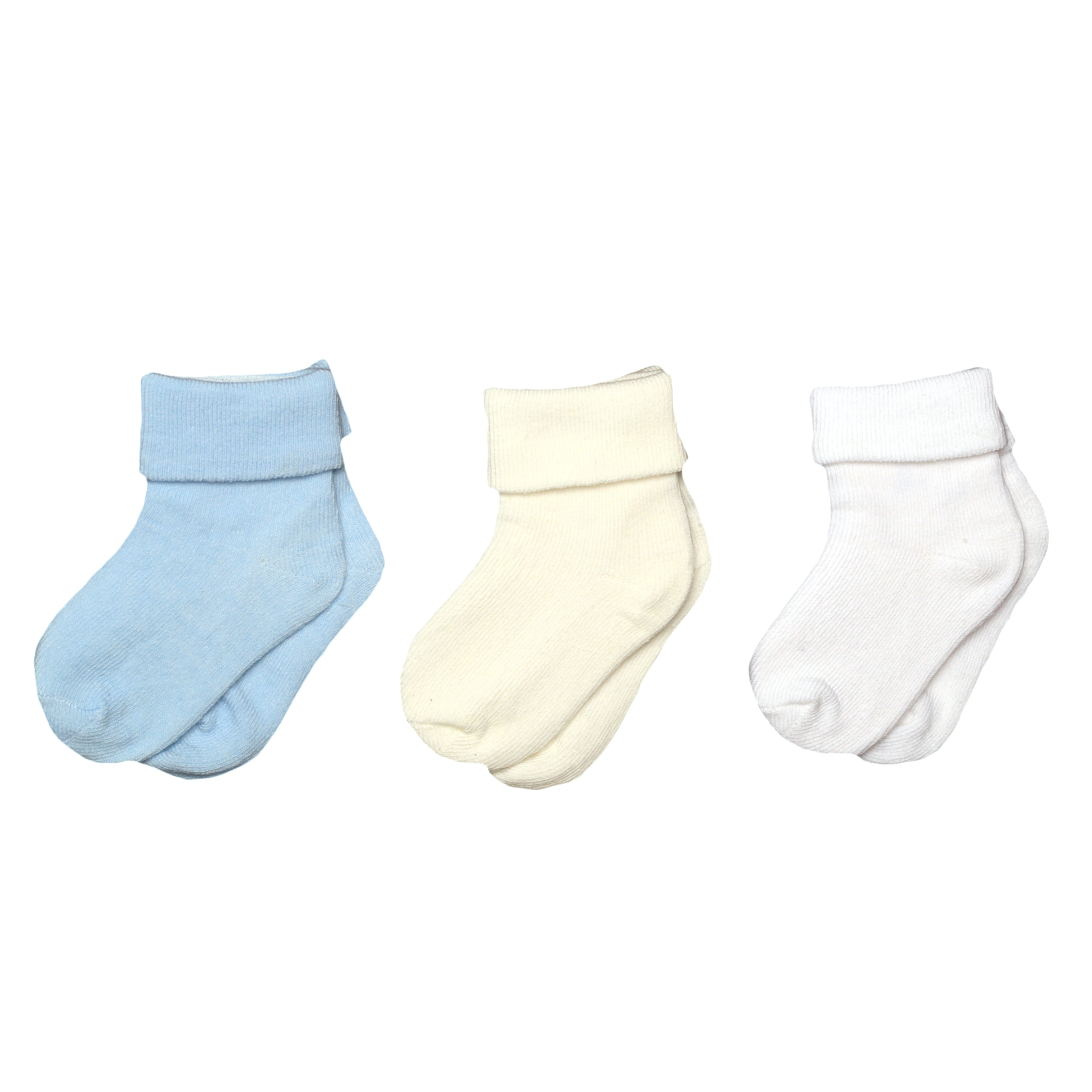Baby Me Boys 3 in 1 Infant Cuff Socks (B20163)