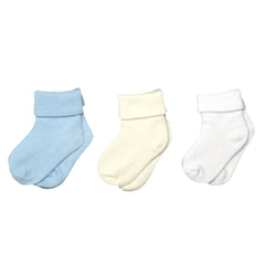Baby Me Boys 3 in 1 Infant Cuff Socks (B20163)