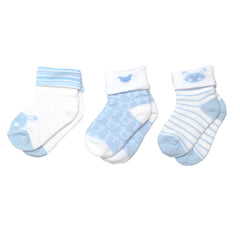 Baby Me Boys 3 in 1 Infant Cuff Socks (B20164)