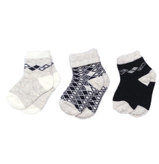 Baby Me Boys 3 in 1 Infant Ordinary Socks (B20167)