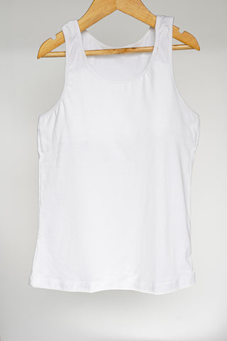 Plain White Sando Shirt With Pads (SA-06)