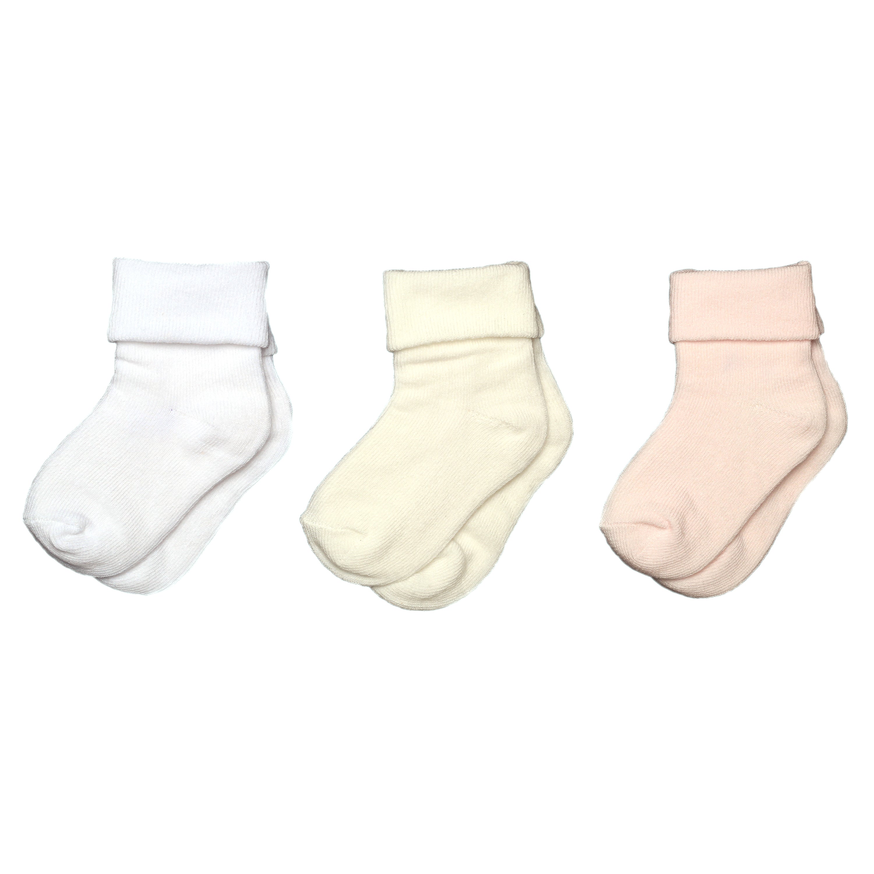 Baby Me Girls 3 in 1 Infant Cuff Socks (G20167)