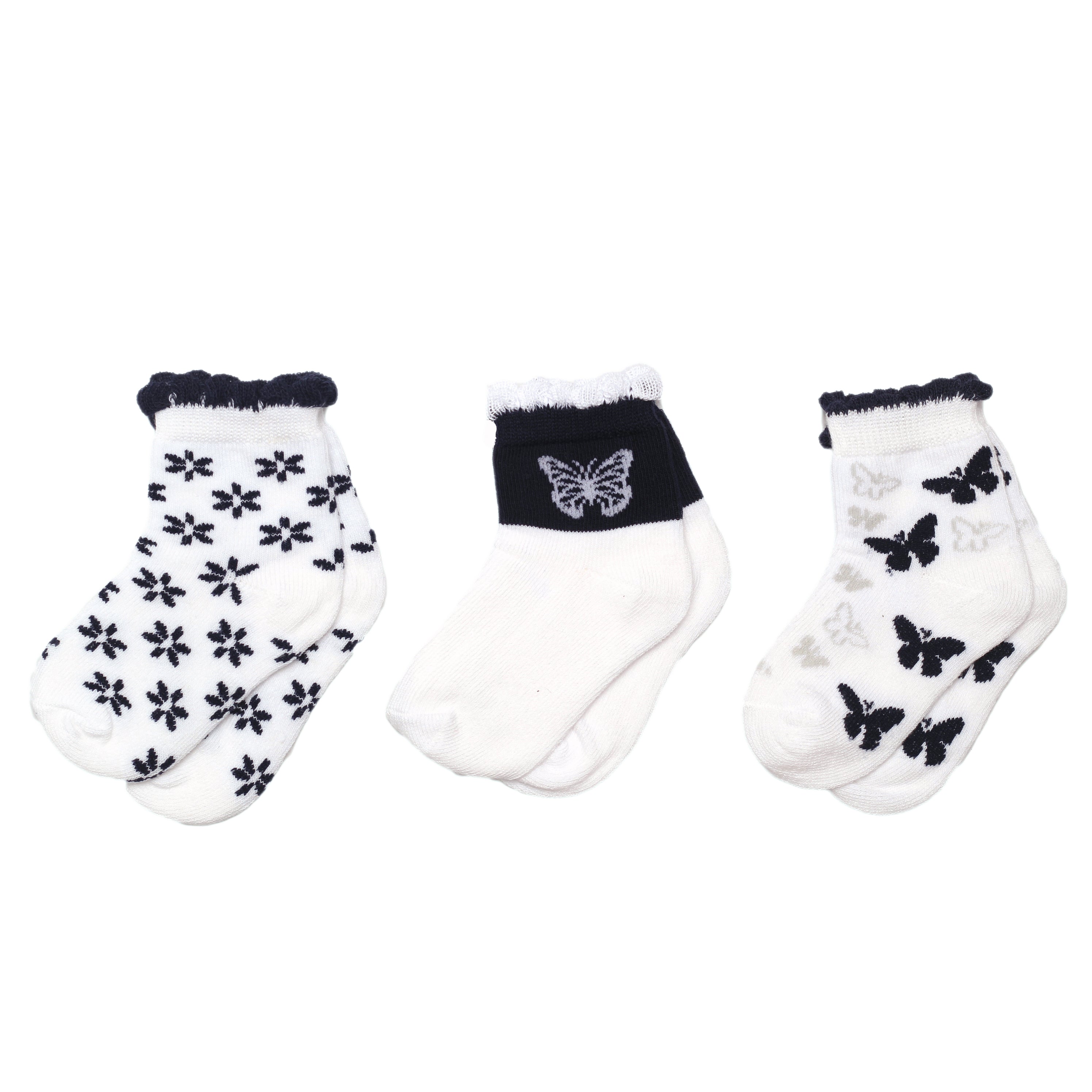 Baby Me Girls 3 in 1 Infant Ordinary Socks (G20171)