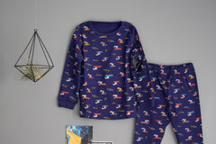 Car Collection Longsleeve and Pants Set (Navy)