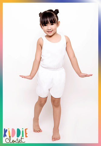3/6 pcs White Sando for Girls from 3 to 13 yrs old Kids 100% cotton  Undergarment Uniforms Ladies Sando Jonnels