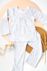 Cat striped long Sleeve Pajama